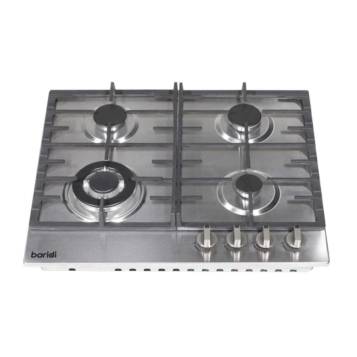 Baridi Gas Hob with 4 Cooking Zones 60cm - Stainless Steel