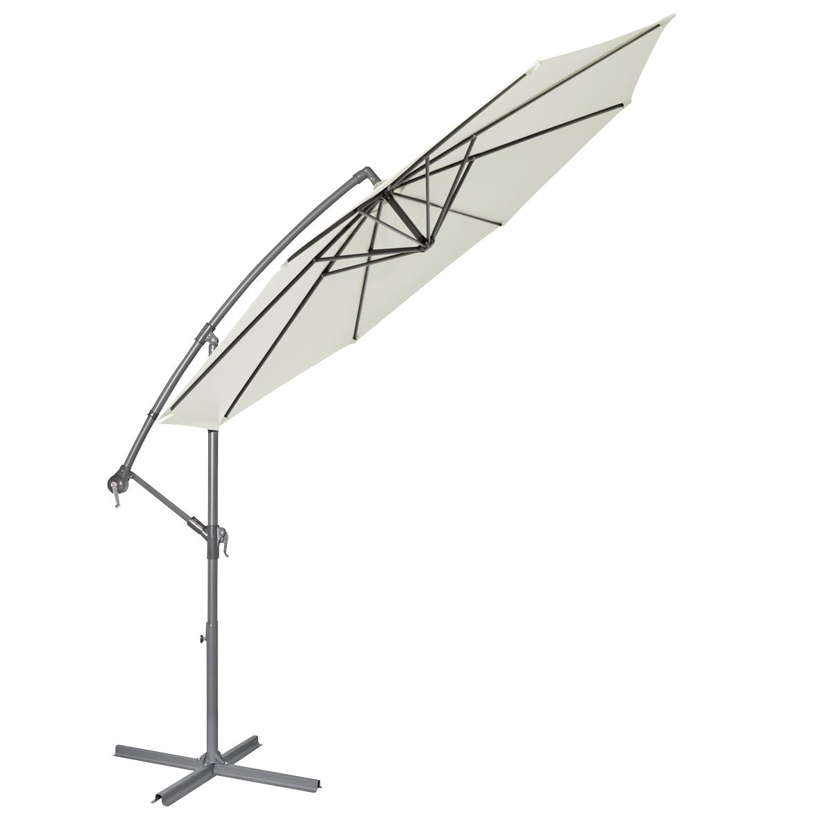 Dellonda Banana Parasol with Cover 3m - Cream