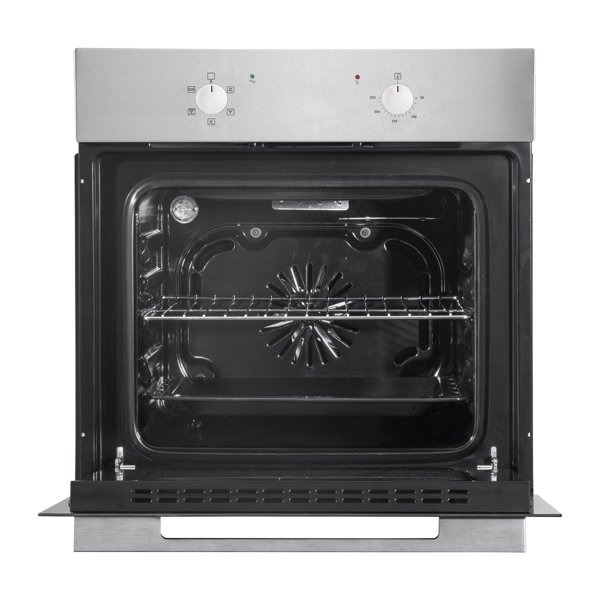 Baridi Integrated Fan-Assisted Electric Oven 60cm 55L Capacity - Black/Stainless Steel