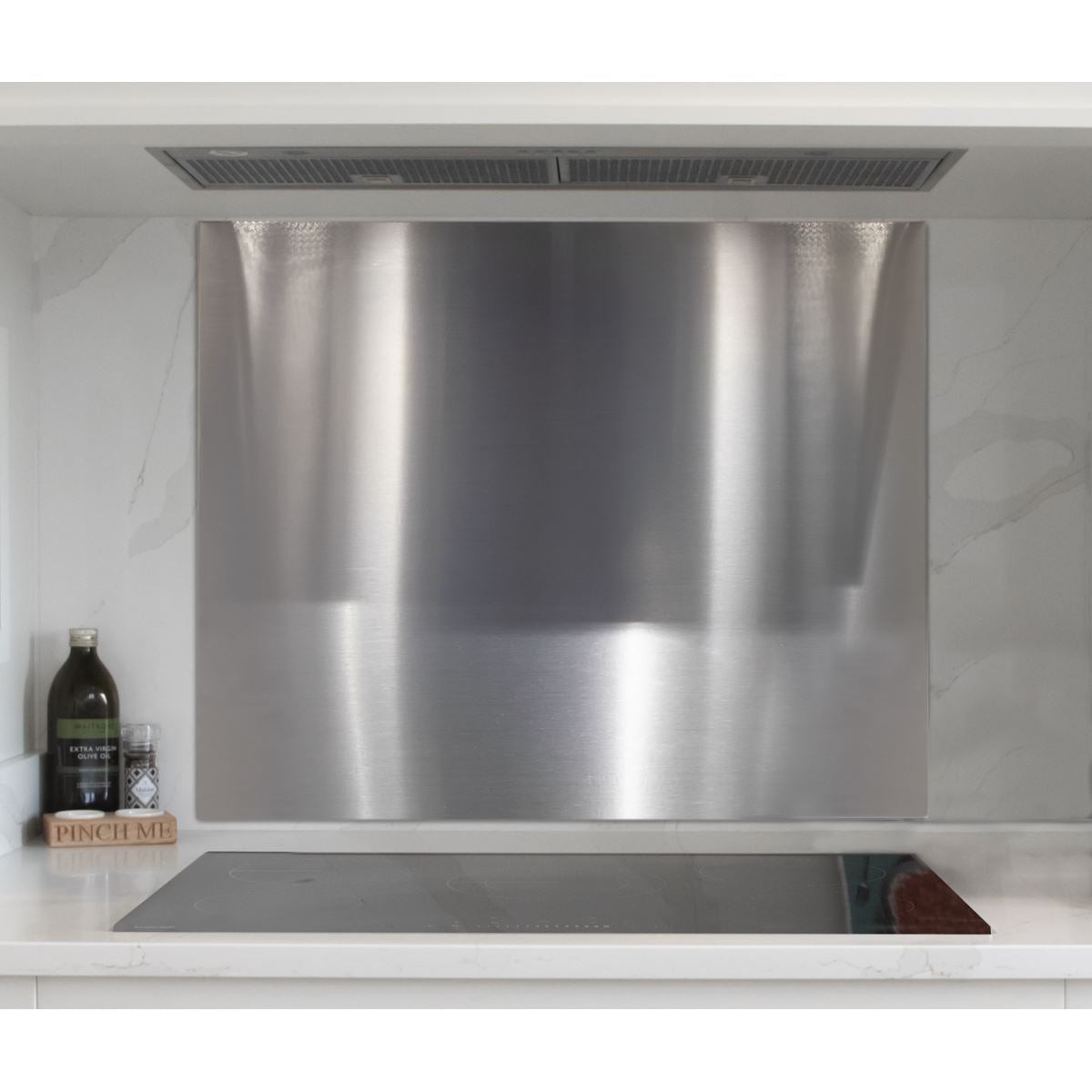 Baridi Splashback for Cooker Hoods 90 x 75cm - Stainless Steel
