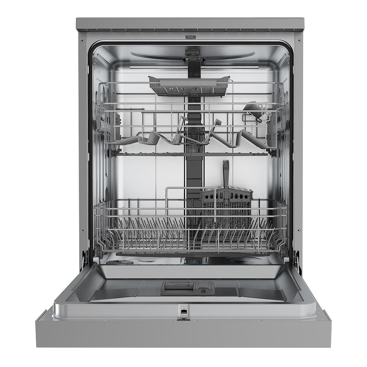 Baridi Regular Sized Freestanding Dishwasher 60cm Wide 14 Place Settings - Silver
