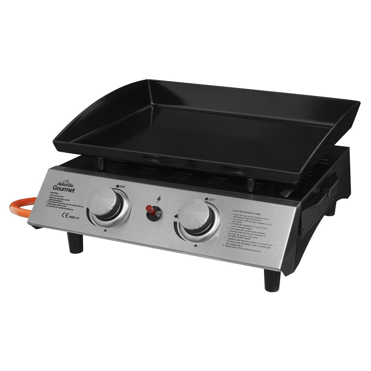 Dellonda 2 Burner Portable Gas Plancha