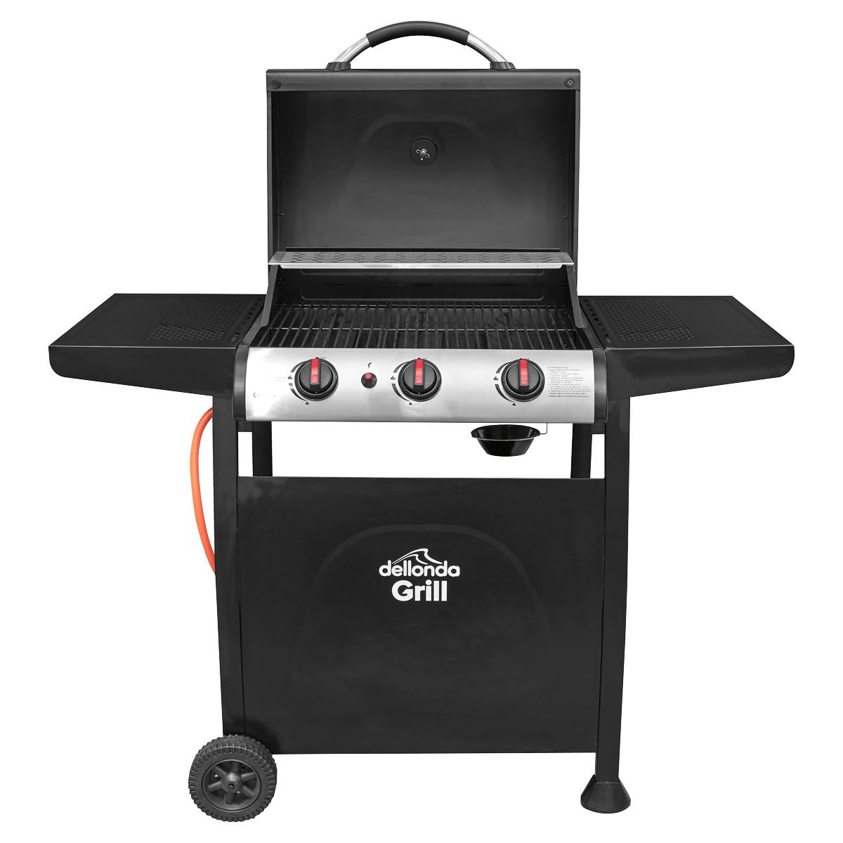 Dellonda 3 Burner Gas BBQ Grill with Piezo Ignition & Thermometer
