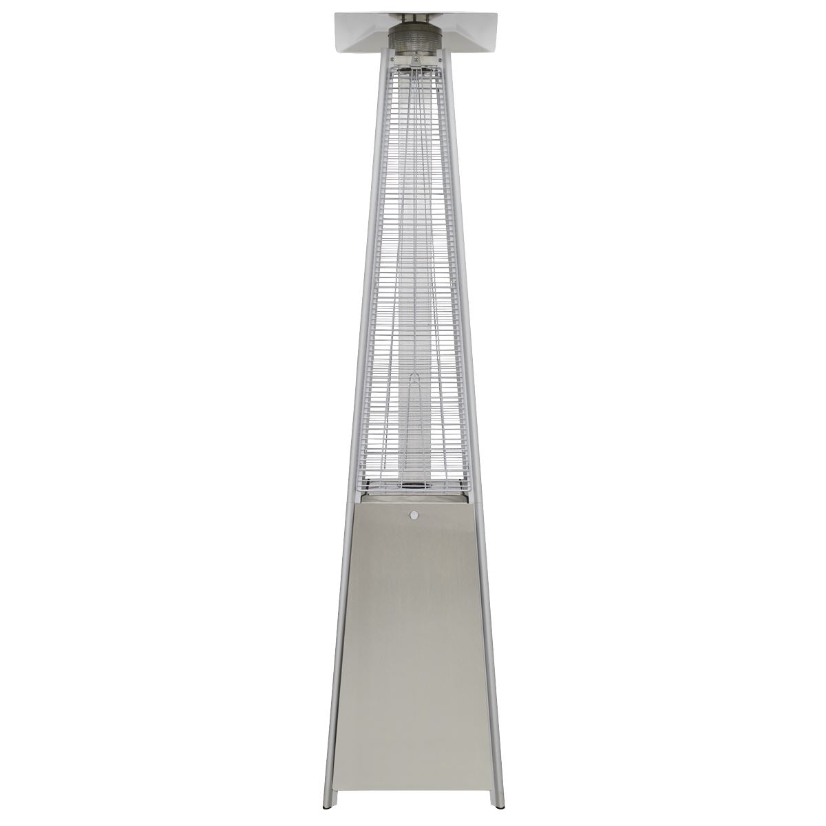 Dellonda 13kW Pyramid Gas Patio Heater 13kW Commercial/Garden Use - Stainless Steel