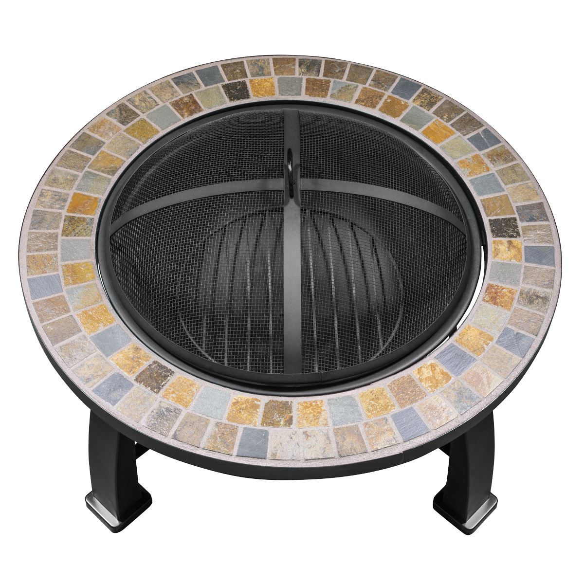 Dellonda 76cm Deluxe Traditional Style Fire Pit/Fireplace/Outdoor Heater - Slate