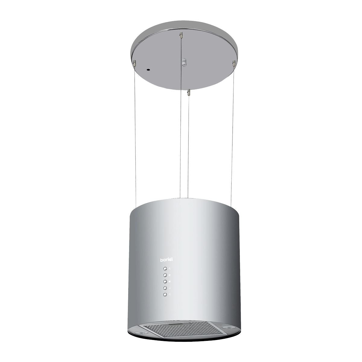 Baridi Round Island Cooker Hood 35cm - Stainless Steel