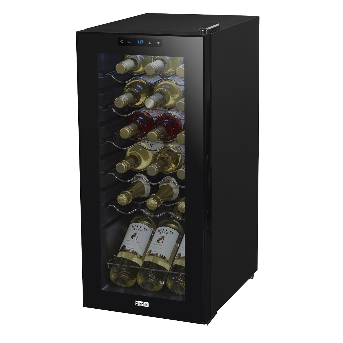 Baridi 18 Bottle Wine Fridge & Cooler - Black