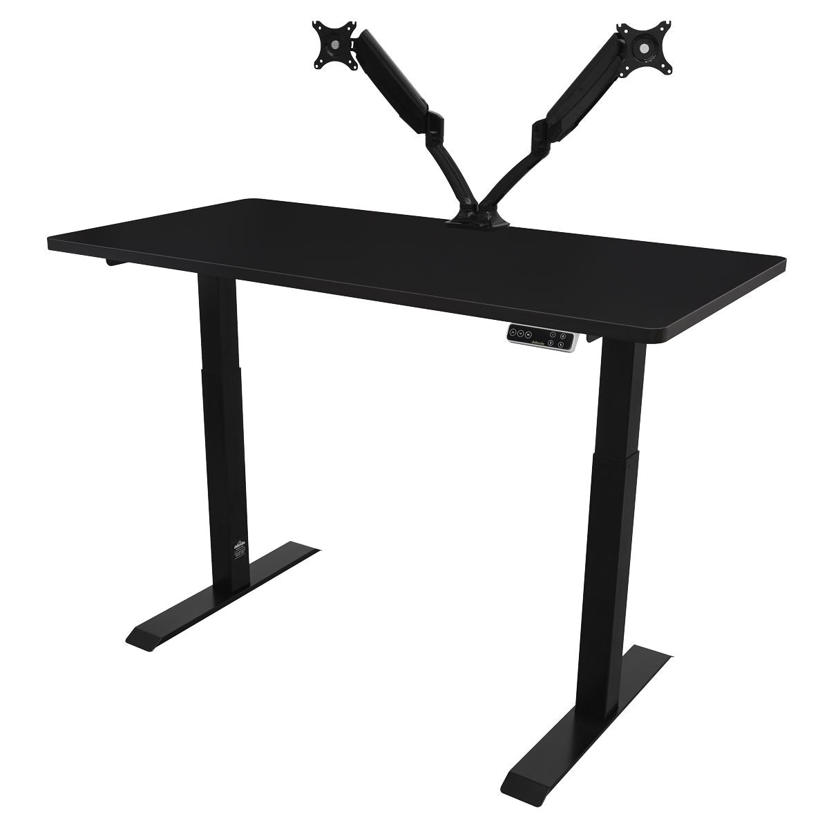 Dellonda Black Electric Height Adjustable Standing Desk, 1400 x 700mm Dual Motor 100kg