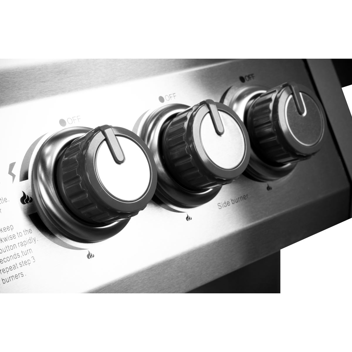 Dellonda 4+1 Burner Deluxe Gas BBQ Grill with Piezo Ignition & Thermometer - Stainless Steel