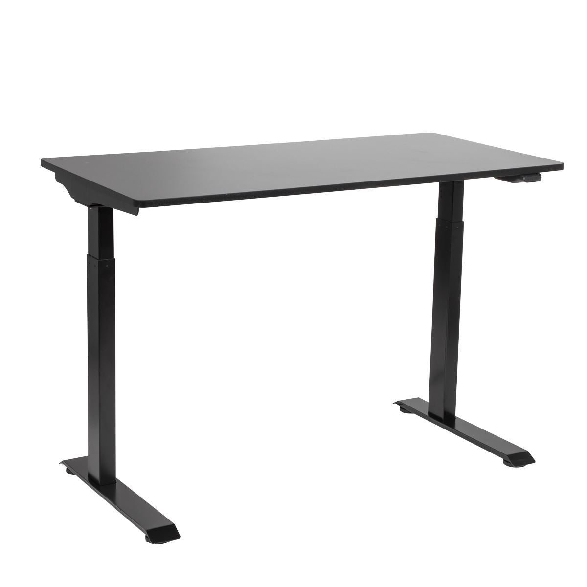 Dellonda Single Motor Ultra-Quiet Adjustable-Height Electric Sit/Stand Desk - Black Desktop