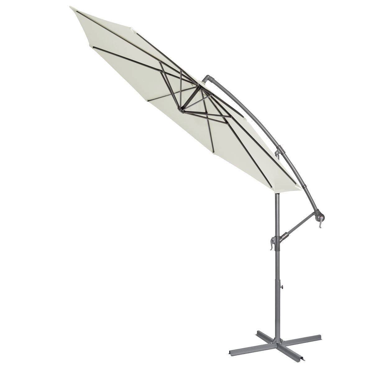 Dellonda Banana Parasol with Cover 3m - Cream
