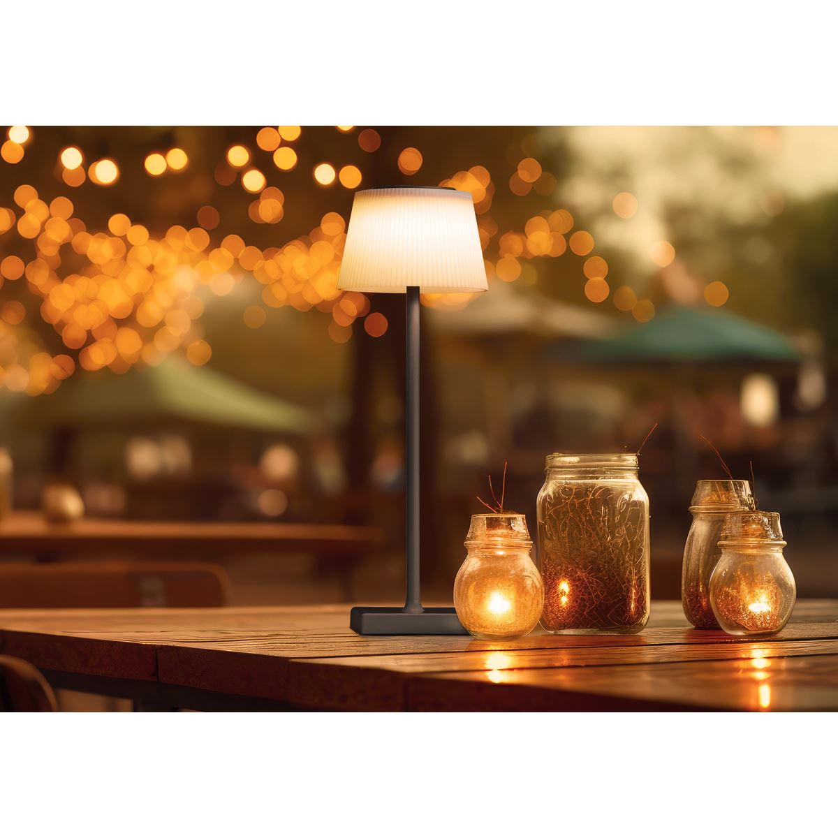 Dellonda Rechargeable Table Lamp for Home Office Restaurant RGB Colours
