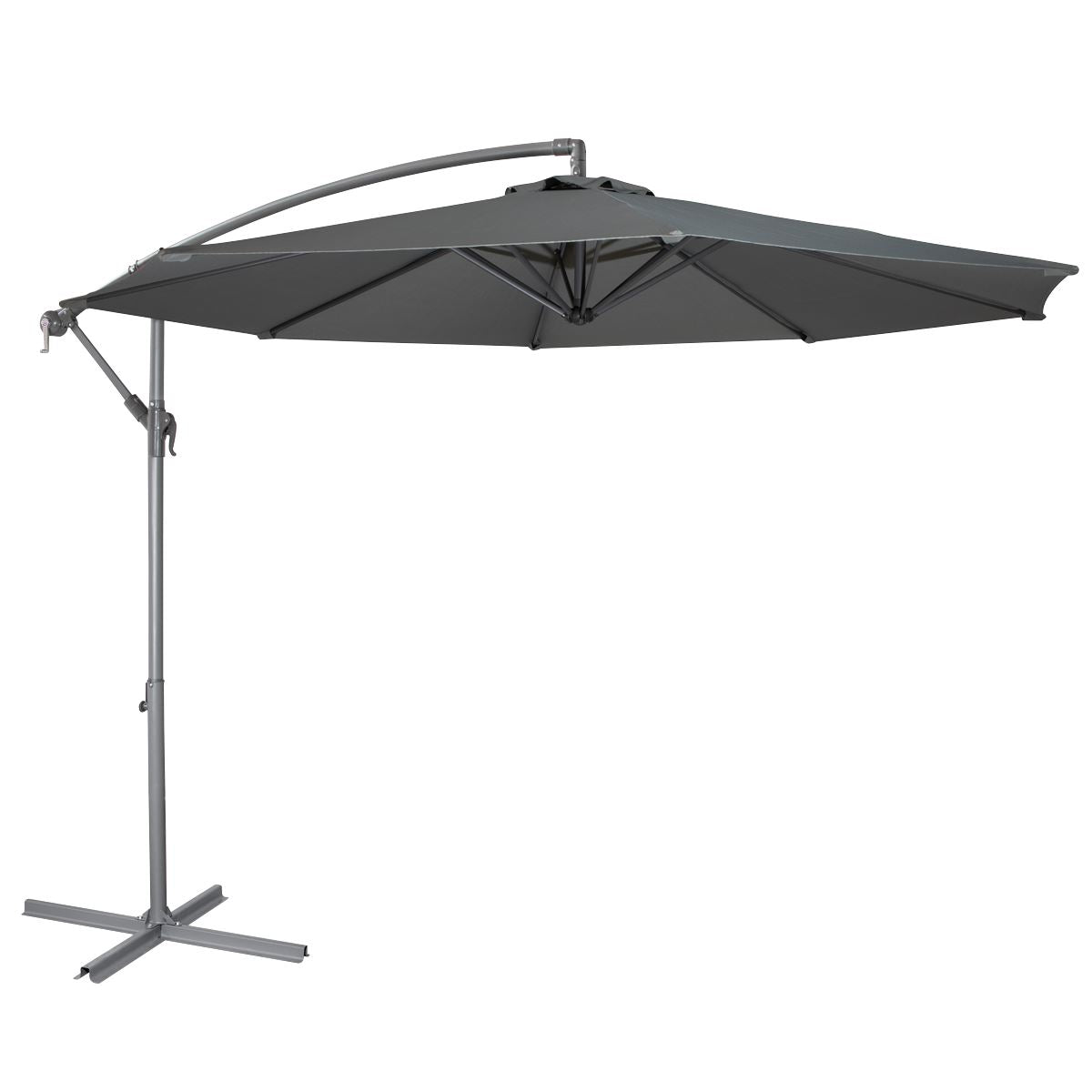 Dellonda Banana Parasol with Cover 3m - Grey