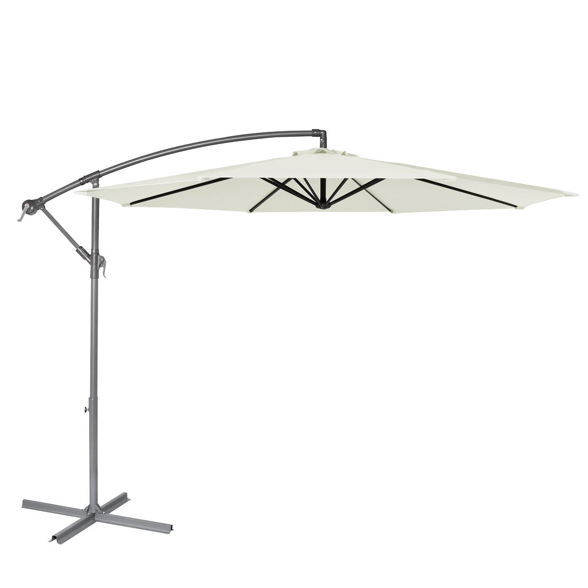 Dellonda Banana Parasol with Cover 3m - Cream