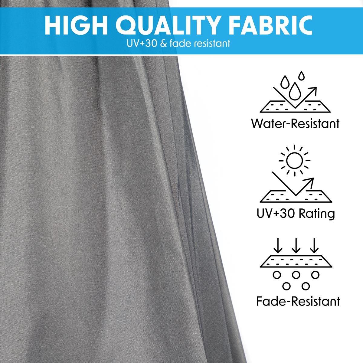 Dellonda Banana Parasol with Cover 3m - Grey