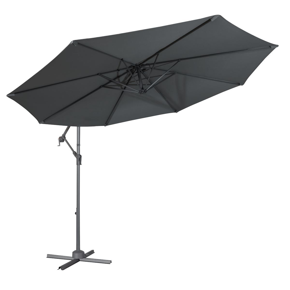 Dellonda Banana Parasol with Cover 3m - Grey