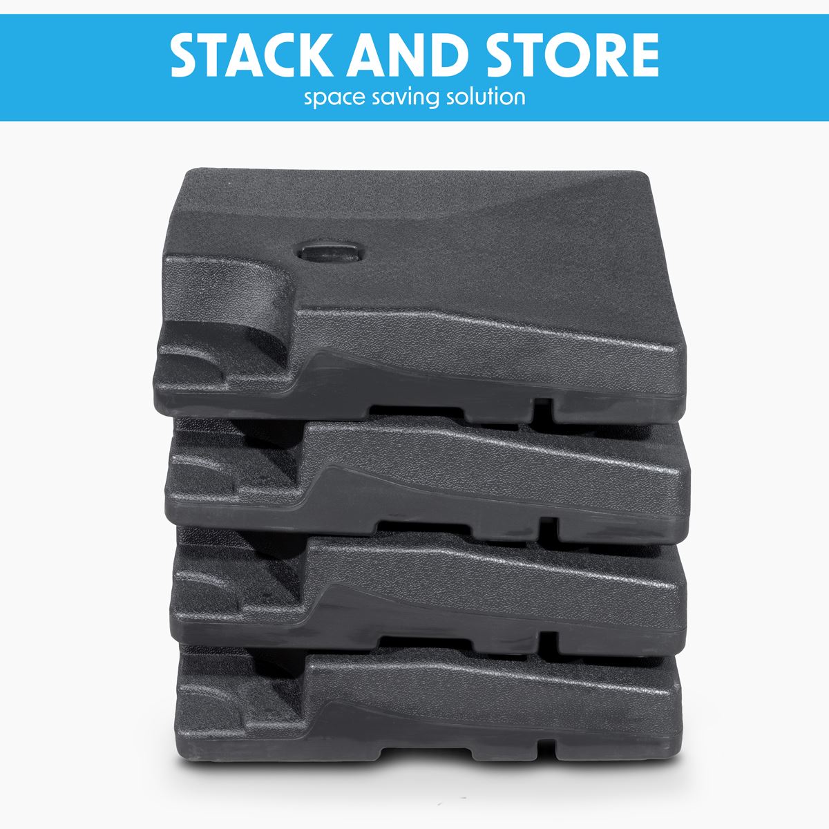 Dellonda Fillable Parasol Base, Water/Sand Fill 92L 4pc