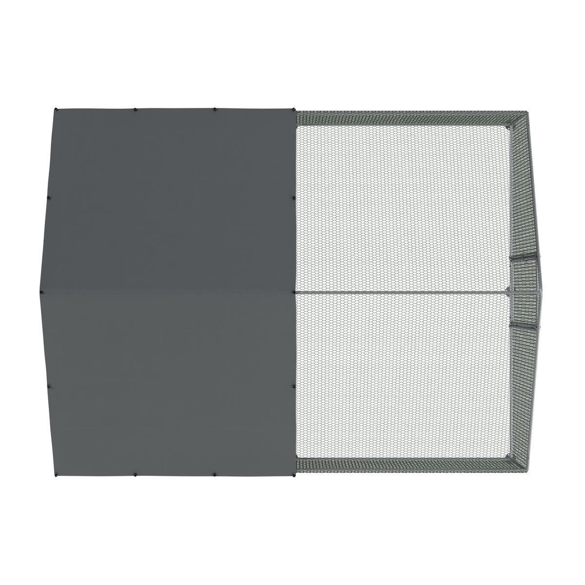 Dellonda Walk-In Galvanized Steel Chicken Run with Roof Cover & PVC Coated Chicken Wire