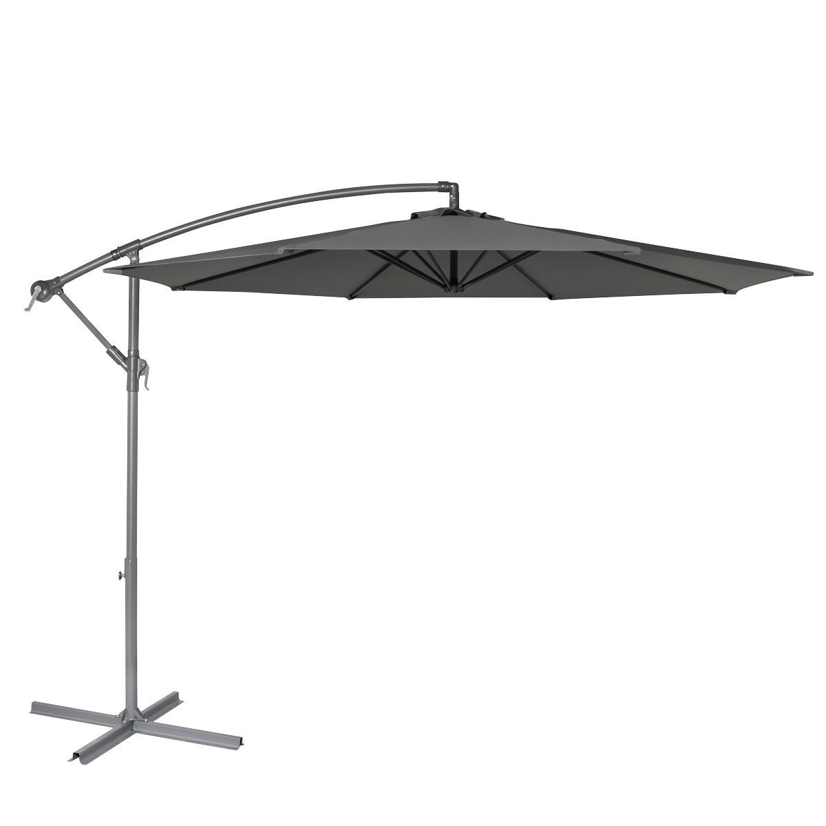 Dellonda Banana Parasol with Cover 3m - Grey
