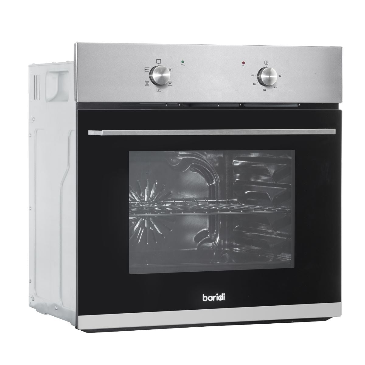Baridi Integrated Fan-Assisted Electric Oven 60cm 55L Capacity - Black/Stainless Steel