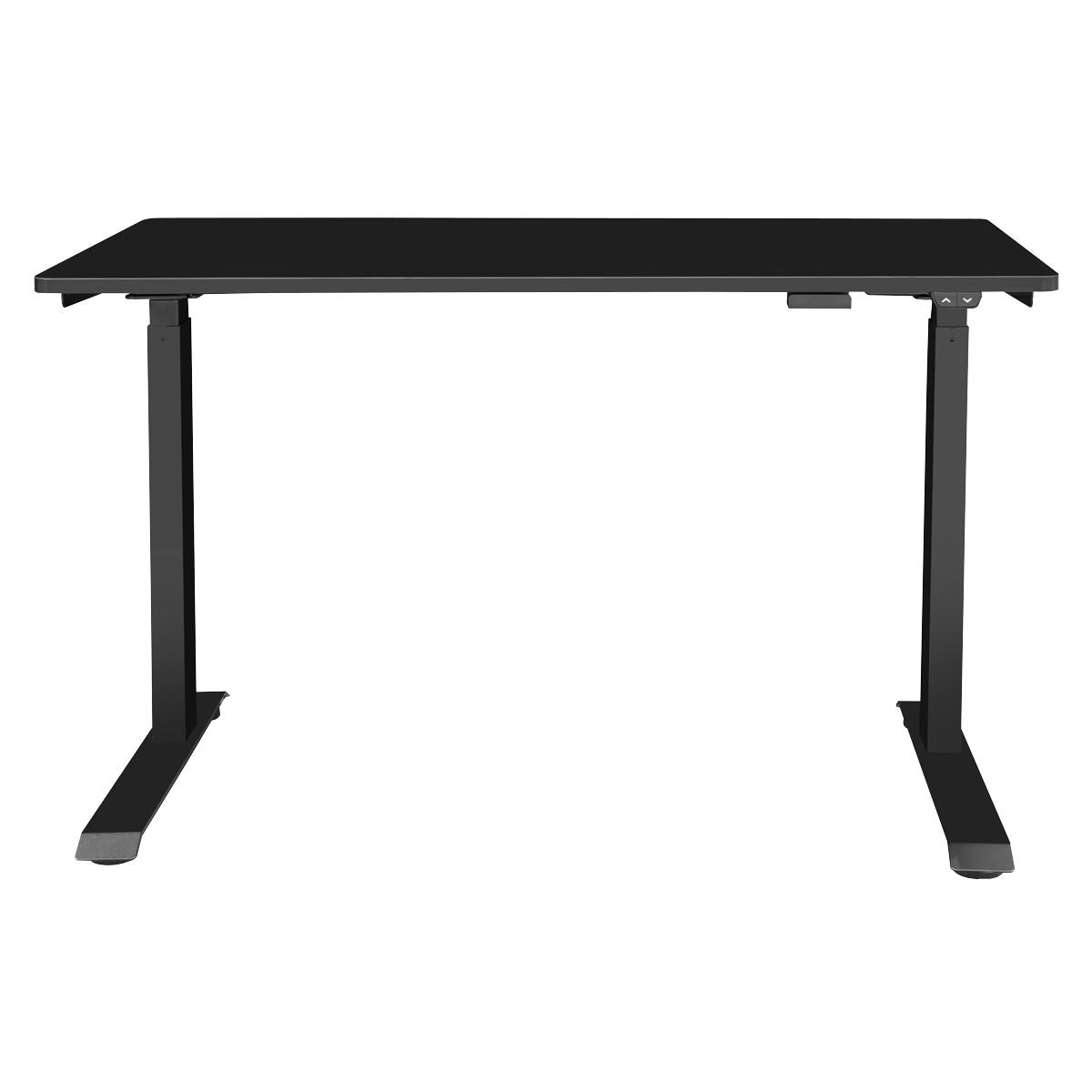 Dellonda Single Motor Ultra-Quiet Adjustable-Height Electric Sit/Stand Desk - Black Desktop