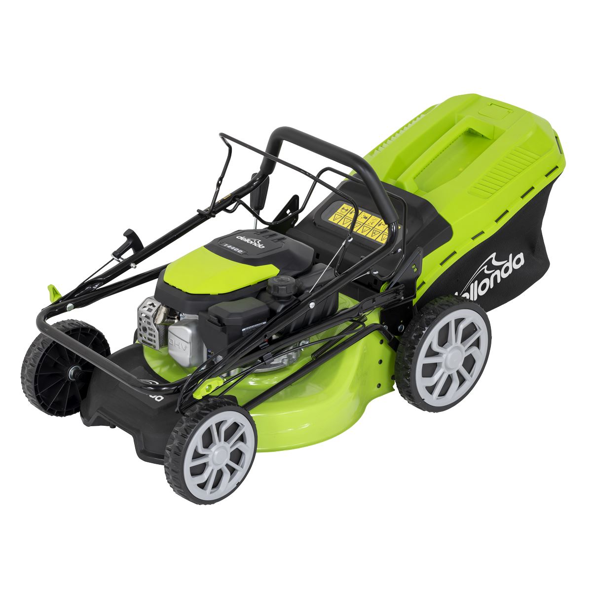 Dellonda Self-Propelled Petrol Lawnmower Grass Cutter with Height Adjustment & Grass Bag 144cc 18"/46cm 4-Stroke Engine