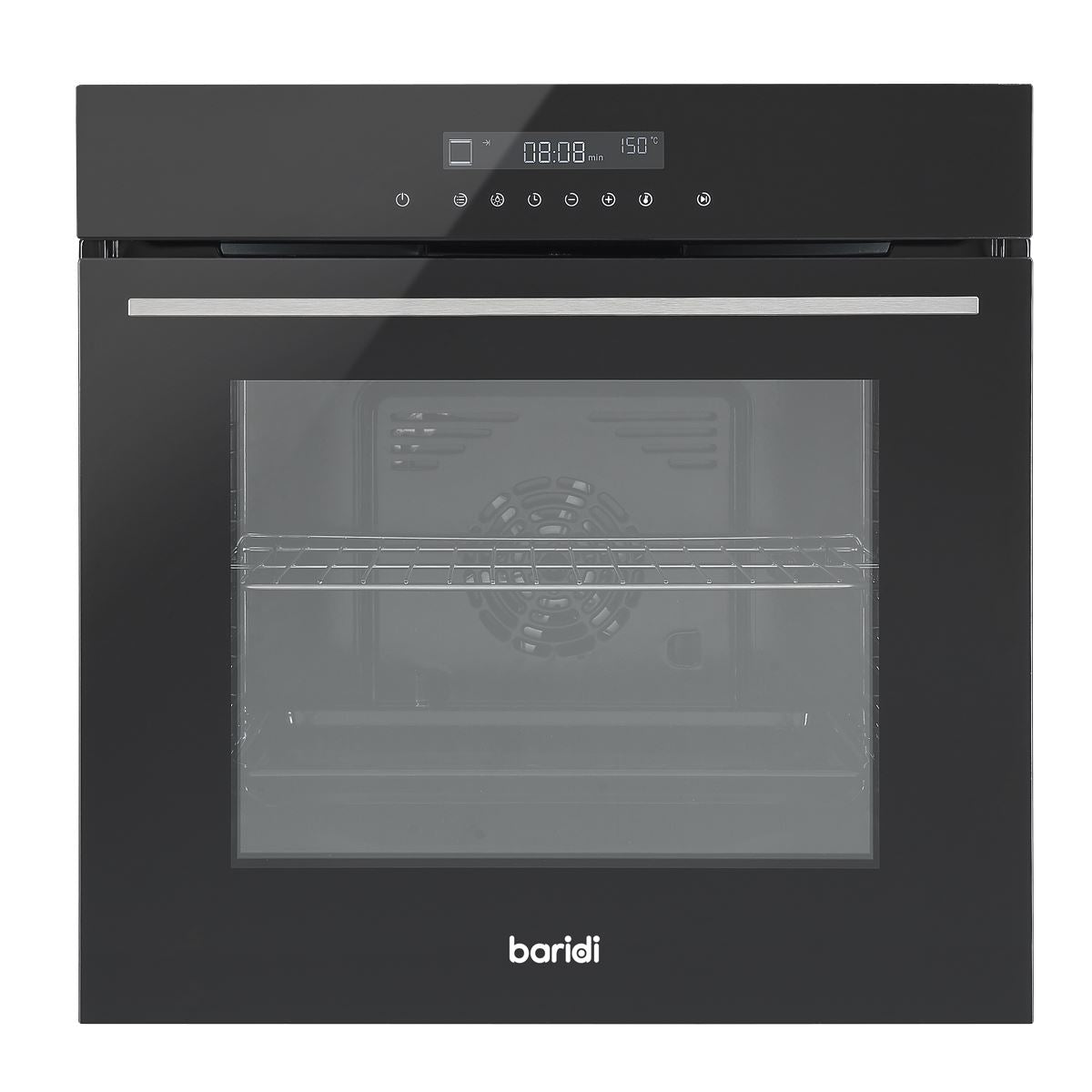 Baridi Integrated Fan-Assisted Electric Oven 60cm 72L Capacity - Black