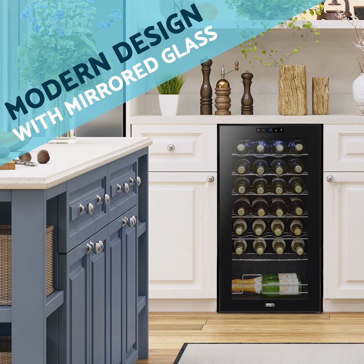 Baridi Tabletop Wine Fridge & Cooler 28 Bottle Capacity