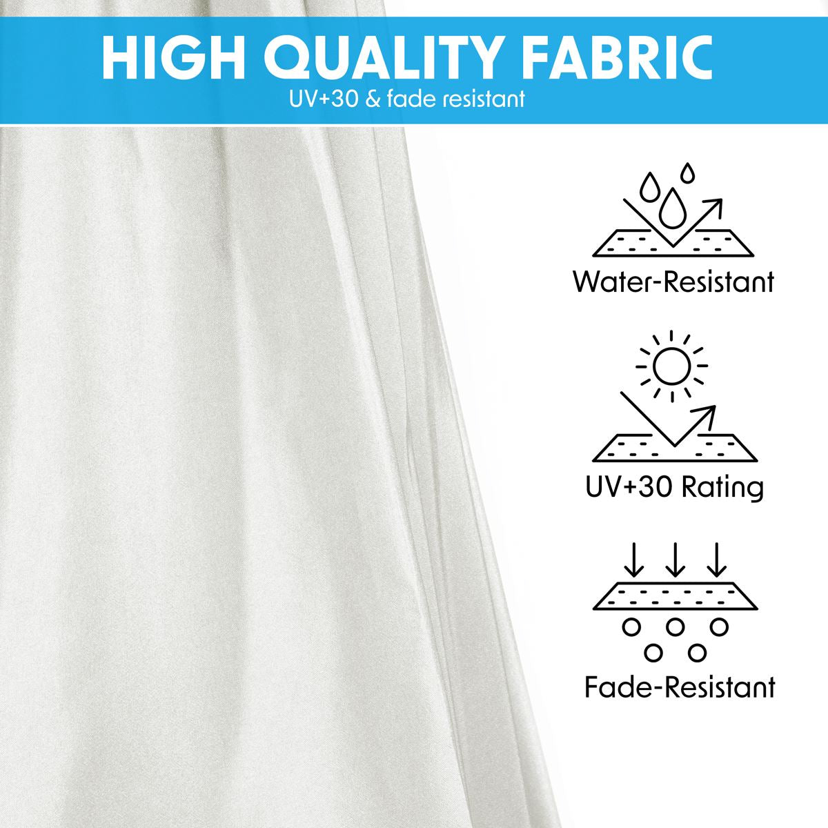 Dellonda Banana Parasol with Cover 3m - Cream