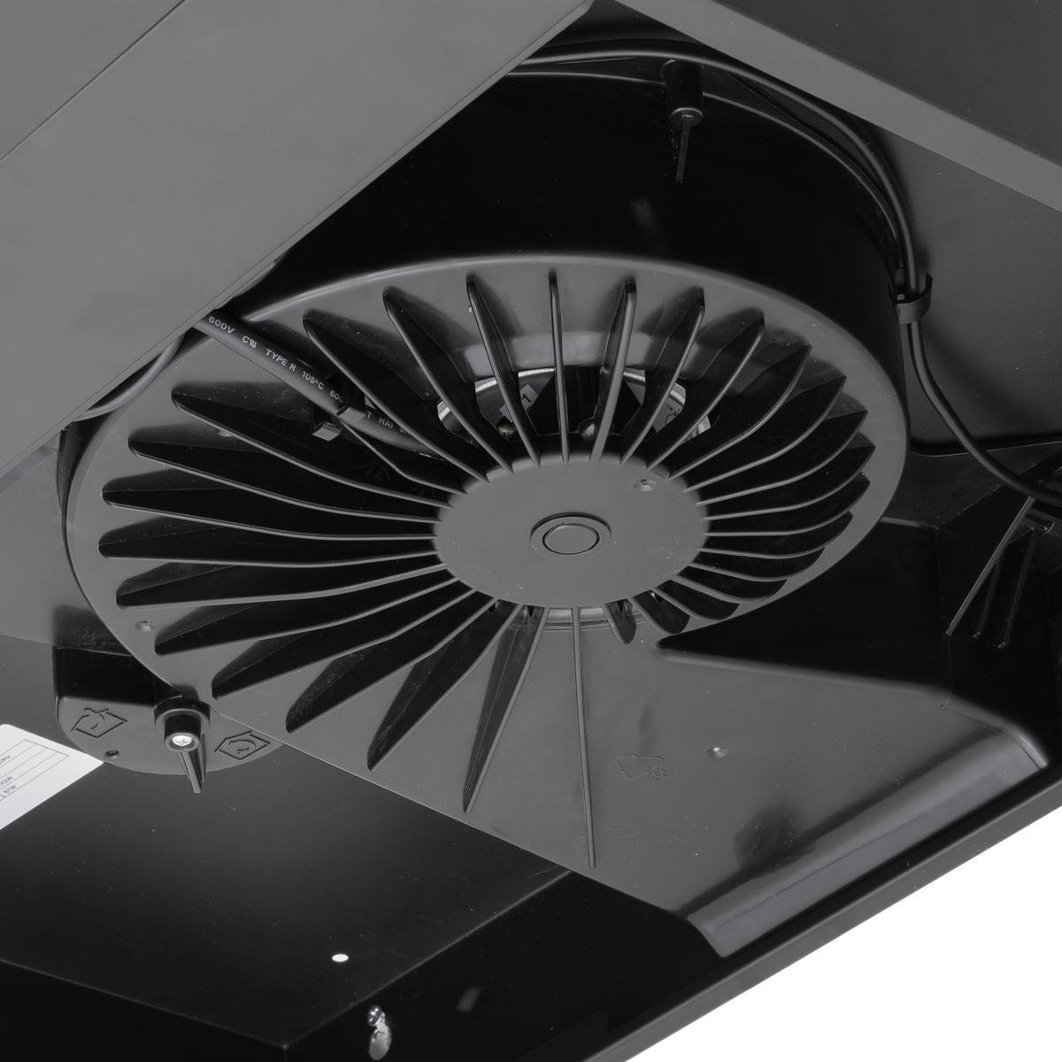 Baridi Visor Cooker Hood Extractor Fan 60cm - Black