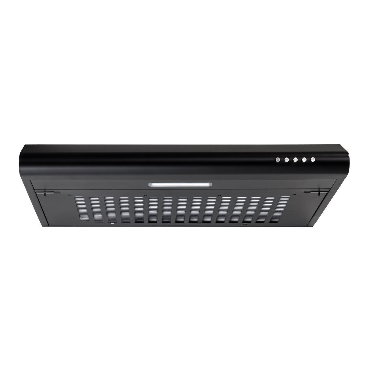 Baridi Visor Cooker Hood Extractor Fan 60cm - Black
