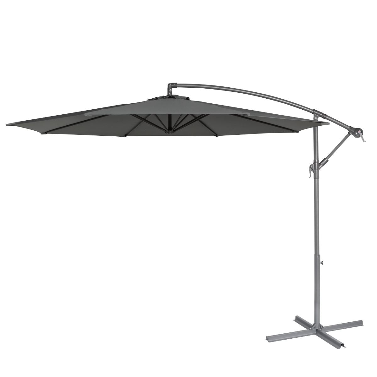 Dellonda Banana Parasol with Cover 3m - Grey