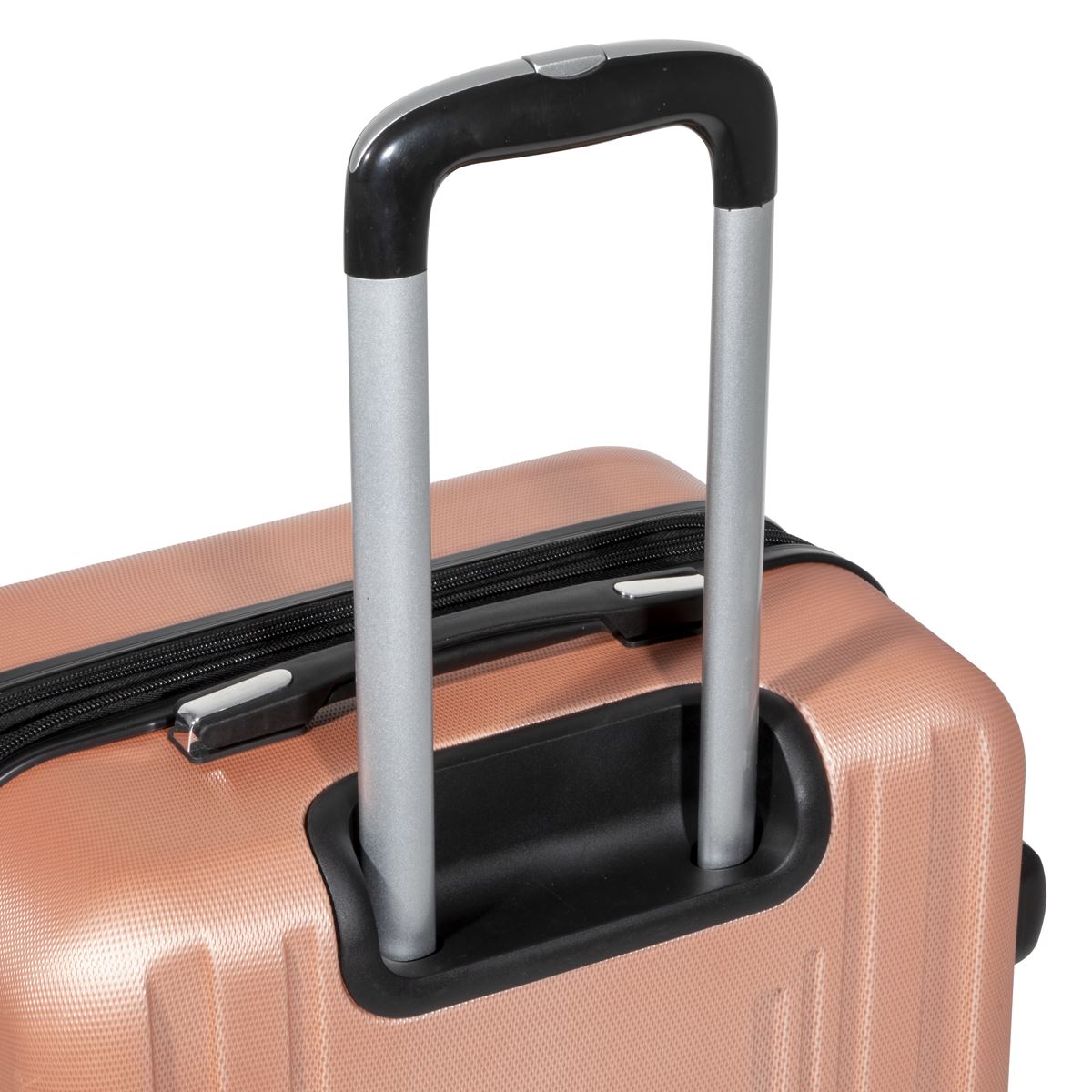 Dellonda Lightweight ABS Luggage Set with TSA Lock - Rose Gold