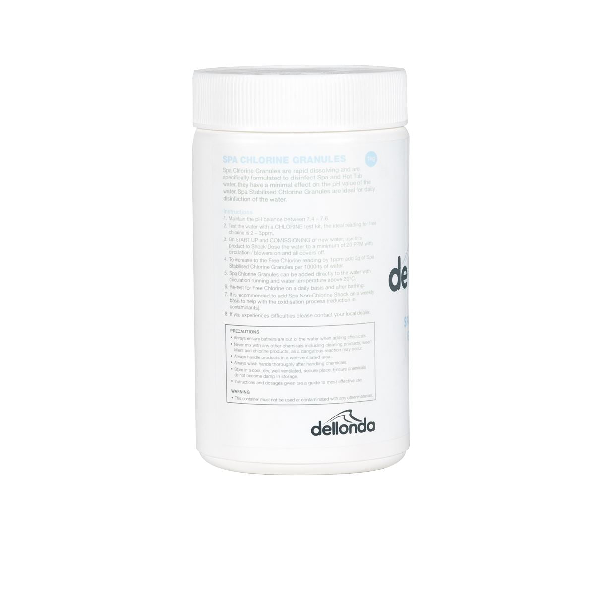Dellonda Chlorine Granules for Hot Tubs/Spas & Swimming Pools 1kg