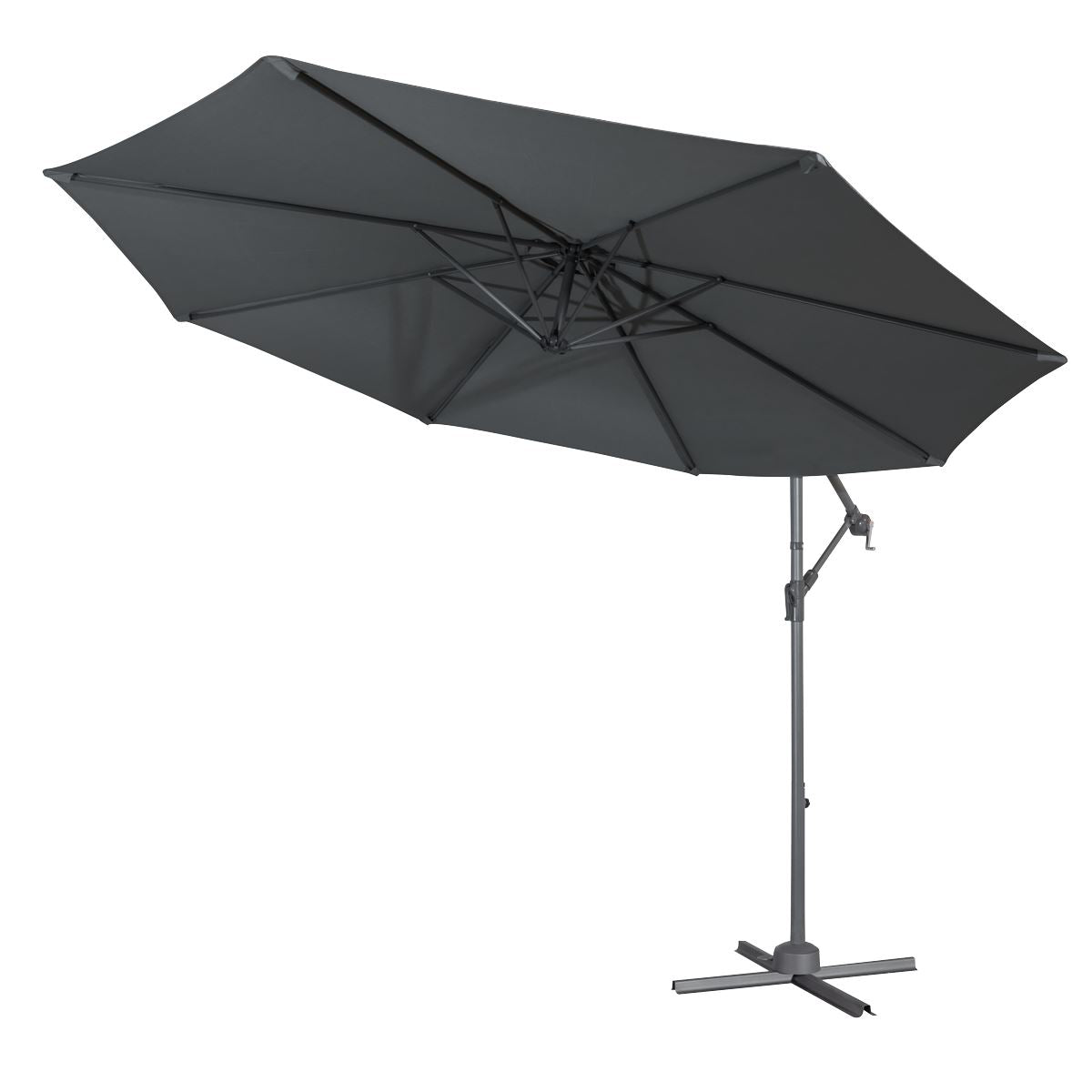 Dellonda Banana Parasol with Cover 3m - Grey