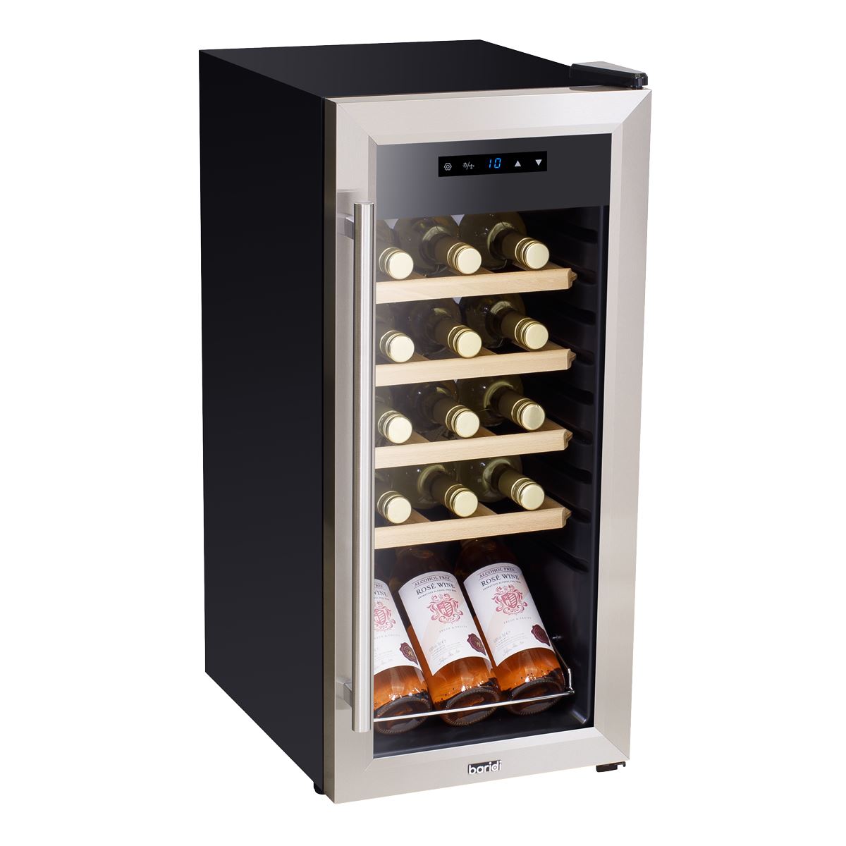 Baridi 18 Bottle Wine Fridge & Cooler - Stainless Steel
