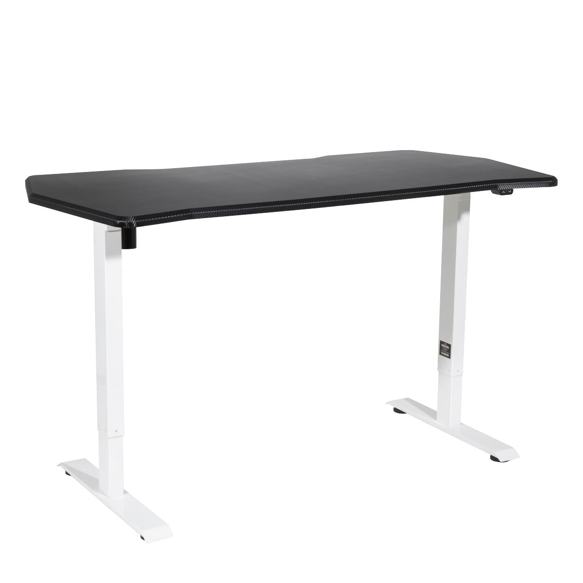 Dellonda Single Motor Ultra-Quiet Adjustable-Height Electric Sit/Stand Desk - Carbon Fibre Effect Desktop