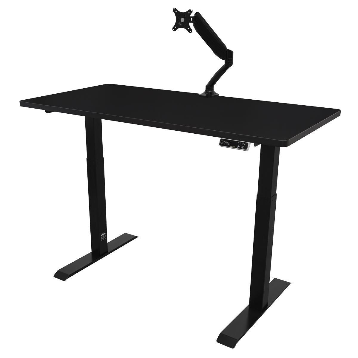 Dellonda Black Electric Height Adjustable Standing Desk, 1400 x 700mm Dual Motor 100kg