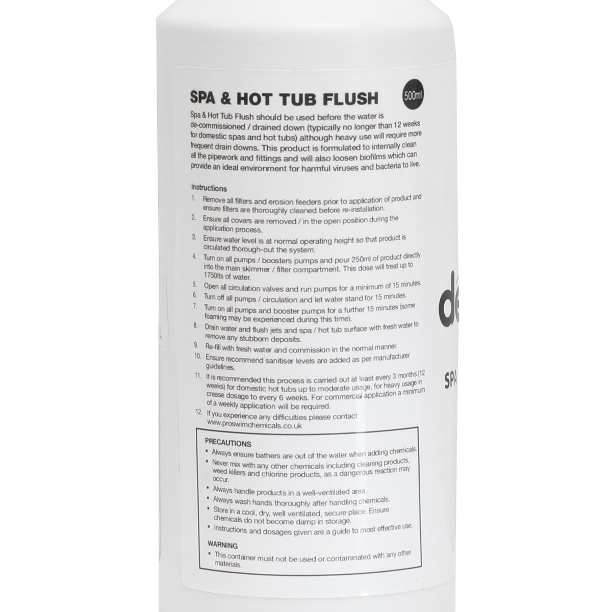 Dellonda Hot Tub/Spa Flush Cleaner 500ml