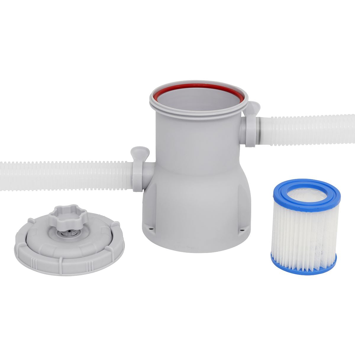 Dellonda Steel Frame Round Swimming Pool & Filter Pump 10ft - Blue