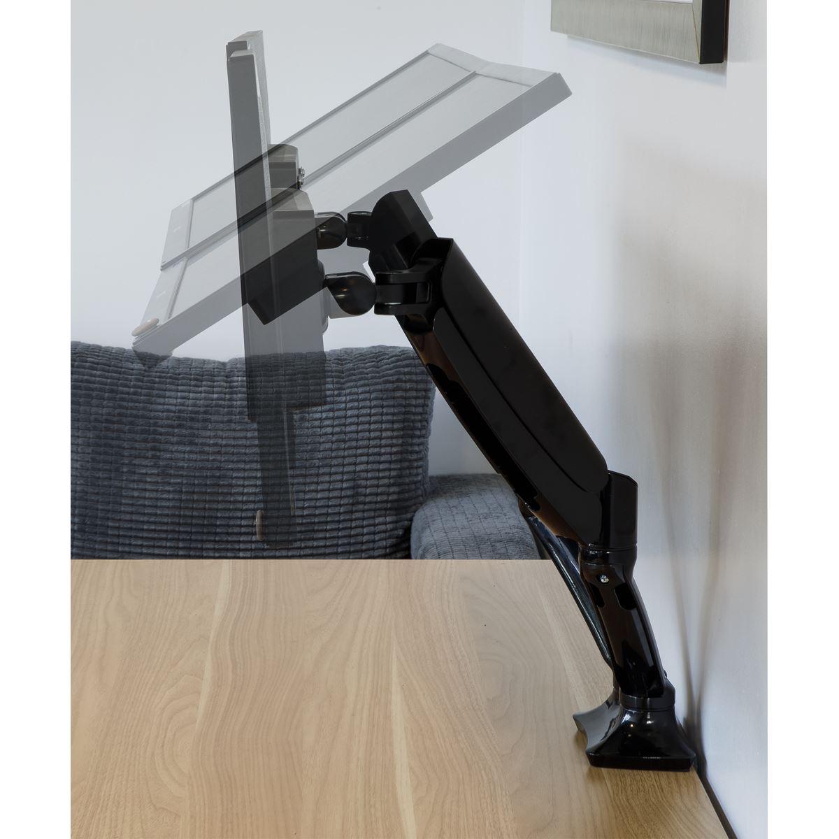Dellonda Adjustable Double Monitor Arm with 360° Rotation - Black