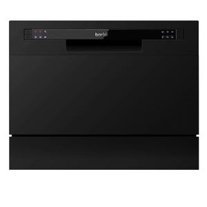 Baridi Tabletop Dishwasher 6 Place Settings 6.5L Capacity - Black
