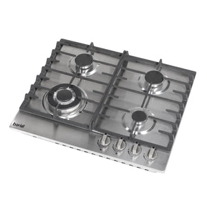 Baridi Gas Hob with 4 Cooking Zones 60cm - Stainless Steel