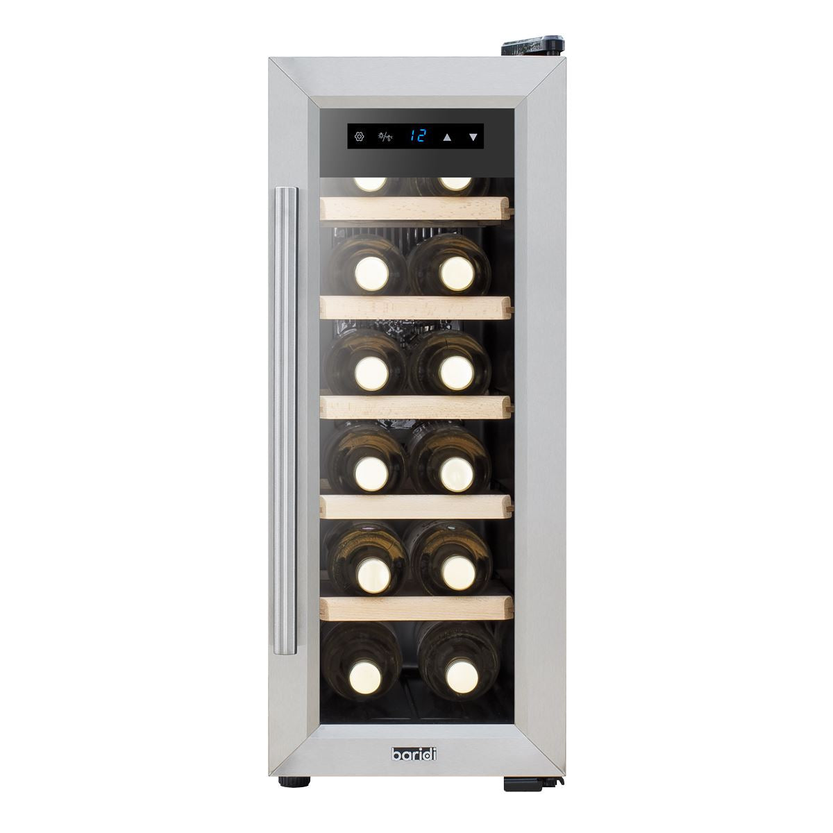 Baridi 12 Bottle Wine Fridge & Cooler - Stainless Steel
