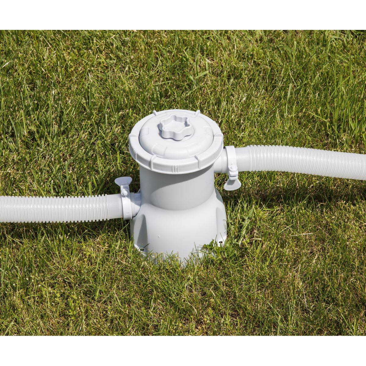 Dellonda Steel Frame Round Swimming Pool & Filter Pump 10ft - Blue