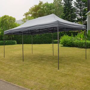 Dellonda Grey Premium 3x6m Pop-Up Gazebo, Heavy Duty, PVC Coated, Water Resistant Fabric, Supplied with Carry Bag  & Accesories
