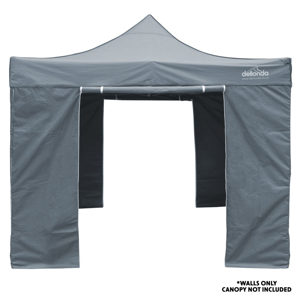 Dellonda Grey Premium Gazebo/Marquee Side Walls/Doors/Windows, Fits 3 x 3m Models