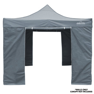 Dellonda Grey Premium Gazebo/Marquee Side Walls/Doors/Windows, Fits 3 x 3m Models