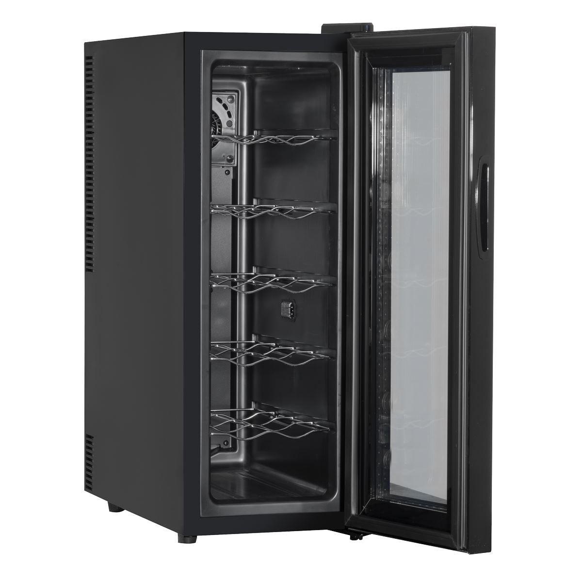 Baridi 12 Bottle Wine Fridge & Cooler - Black