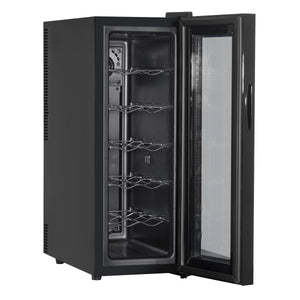 Baridi 12 Bottle Wine Fridge & Cooler - Black